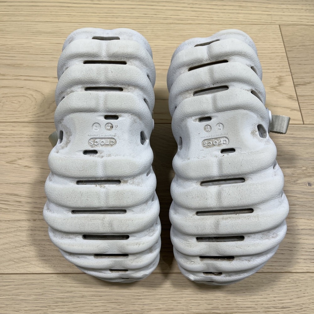 CROCS ECHO CLOG UNISEX SHOES SZ USA (M 6)(W 8)STYLE 207937 GRAY PRE OWNED.L44 - Picture 5 of 6